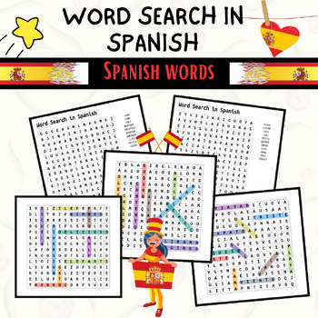 Preview of Word Search Puzzles in Spanish | Sopas de Letras en Español