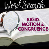 Word Search RIGID MOTION and CONGRUENCE Geometry Vocabular