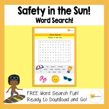 Preview of Word Search: Safety in the Sun