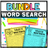 Word Search Puzzles Seasonal Bundle Fun Friday Activities 