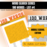 Word Search Series - 100 Words for Middle School *LIST 4*