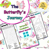 Word Search Spring, Butterfly Life Cycle Vocabulary