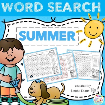 Preview of Word Search Summer Theme