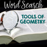 Word Search TOOLS OF GEOMETRY Geometry Vocabulary Activity