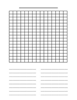 Word Search Template by Mme Mac | TPT
