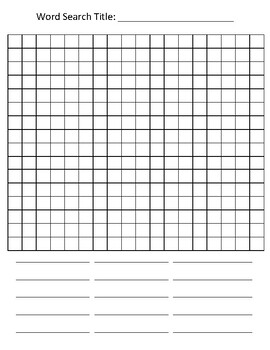 Word Search Template by Almost Homemade Teaching | TPT