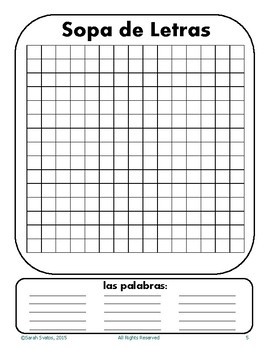 create your own word search template free printable