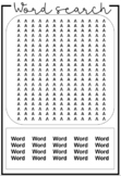 Word Search Template FREEBIE