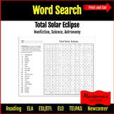 Word Search - Total Solar Eclipse