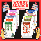 Word Search Vocabulary on Christmas and Others Vacation { 