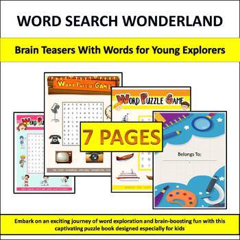 Preview of Word Search Wonderland: Brain Teasers With Words for Young Explorers