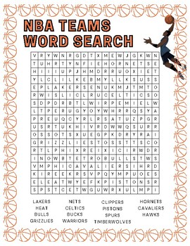 nba basketball word searches