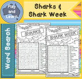 Word Search for Sharks and Shark Week