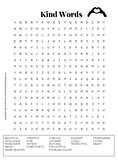 Kindness Word Search Puzzle on Kind Words  distance learni