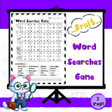 Word Searches Game Of Friut/1st grade to 6th grade, Homeschool