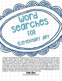 Word Searches for Elementary Art- 12 Puzzles!