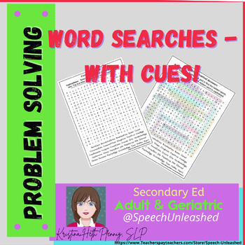 Preview of Word Searches with Visual Cues for Speech Therapy