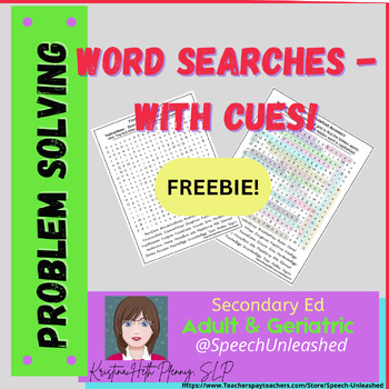 Preview of Word Searches with Visual Cues for Speech Therapy-FREEBIE!