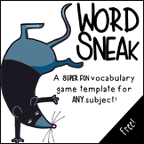 FREE Word Sneak Vocabulary Game Template to Use with ANY Subject!