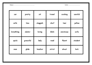 Word Sort - Nouns, Adjectives, Verbs by Teaching Resources 4 U | TpT