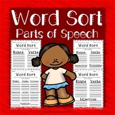 Parts of Speech - Word Sort