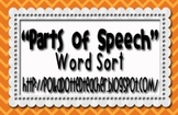 Word Sort - Parts of Speech