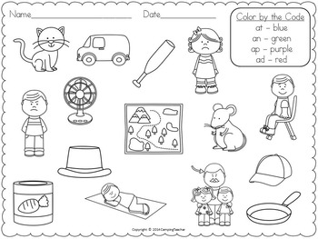 Word Sort Short a -an, -at, -ad, and -ap Story The Hat by CampingTeacher