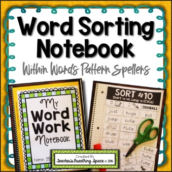 Preview of Word Sorting Notebook | Within Word Pattern Spellers | Words Their Way