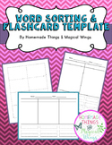 Word Sorting & Flashcard Template {primary} - Free