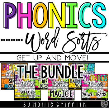 Preview of Phonics Word Sorts and Games | Get UP and MOVE Reading Fluency Bundle