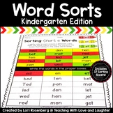 Kindergarten Spelling Patterns Word Sorts Print and Digital Google Classroom