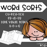 Word Sorts- Long Vowels, Digraphs, Bossy R