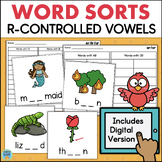 R Controlled Vowels Word Sorts Phonics Worksheets Bossy R 