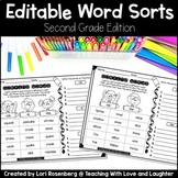 Editable Word Sorts - Word Work Worksheets - Second Grade Edition