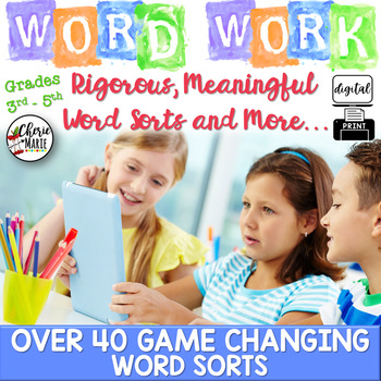 Preview of Word Work Word Sorts Activities Phonics Phonemic Awareness Digital Print