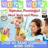 Word Work Word Sorts Activities Phonics Phonemic Awareness