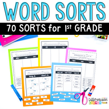Preview of Word Sorts for 1st Grade Spelling Rules Phonics Word Study Science of Reading