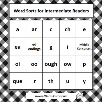 Preview of Word Sorts for Intermediate Readers Bundle
