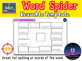 Word Spider - Spelling Etymology Worksheet - Reusable Engl