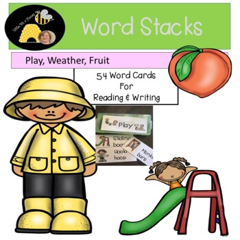 Preview of Word Stacks#3 Play, Weather, Fruit