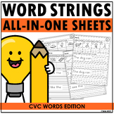 CVC Word Strings All-in-One Sheets