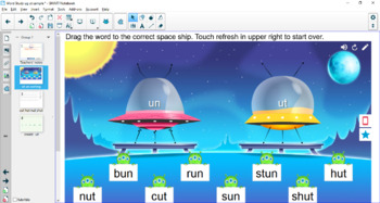 Preview of Word Study ug ut sample SMART board lesson