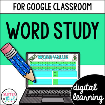 Preview of Word Study Activities for Google Classroom Digital