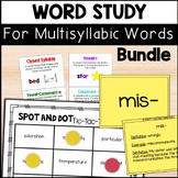 Word Study Bundle - Multisyllabic Words - Context Clues - 