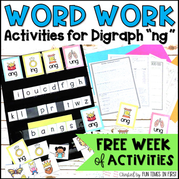 Preview of Words Work Activities Digraph ng FREE