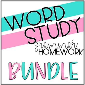 Preview of Word Study Homework Bundle