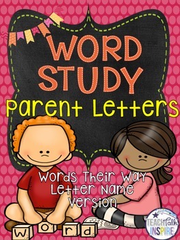 Preview of EDITABLE Word Study Parent Letters