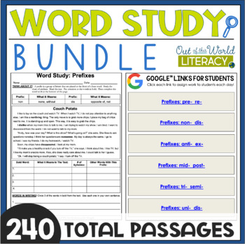 Preview of Word Study Passages - Bundle - Digital & Print