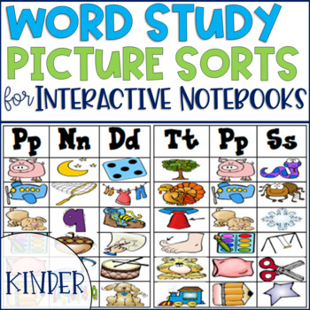 Preview of Word Study Picture Sorts Kindergarten Phonics