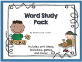 Word Study Sorts, Activities, Games, and More!
